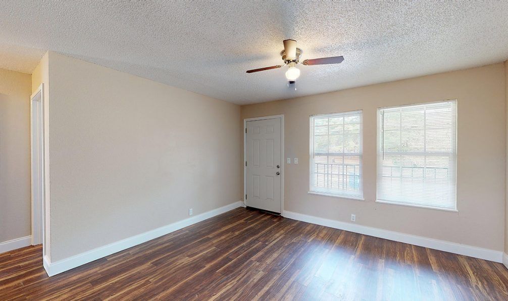 Updated apartment living room